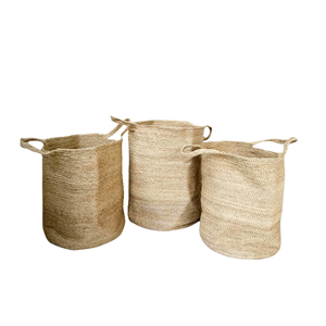 Giỏ đựng đồ, giỏ giặt bằng cói, mây, rơm, chất liệu thân thiện với môi trường, kiểu dáng hiện đại, có tay cầm, gấp gọn được, dùng để đựng quần áo, giày dép - Product Image 5