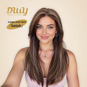 Selah-DWY 22-Inch Hand-Tied Filter Free Parting Wig with Transparent Lace Front 13x6 Color Options - Product Image 1