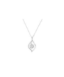 Collier avec pendentif solitaire en diamant Moissanite VVS coupe ronde en argent sterling 925 avec pendentifs et breloque à la mode - Product Image 2