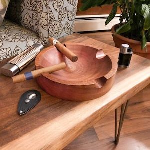 Cenicero de Madera Artesanal Premium con Logotipo Personalizado para Cigarros, Uso en Exteriores, Estilo Americano, Ecológico, de la India - GOD GRACE CRAFT - Product Image 4