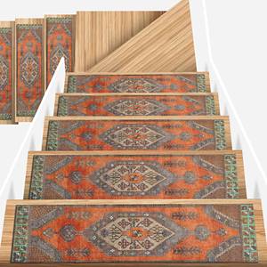 Tapis orange, tapis imprimé avec un design moderne pour le salon, Goblen - Product Image 4