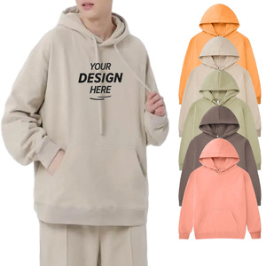 Sweats à capuche pour hommes personnalisés de haute qualité Logo Baggy Heavyweight 380GSM Blank French Terry Pull à capuche pour unisexe - Product Image 5