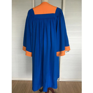 Vente en gros de robe de choeur gospel en or bleu de style populaire église avec étole 2025 Robe brodée de conception de haute qualité sur mesure - Product Image 2