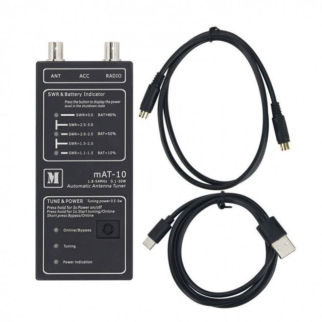 mAt-10 Automatic Antenna Tuner 1.8-54MHz 0.1-30W For YAESU FT-817/818 QRP Radio