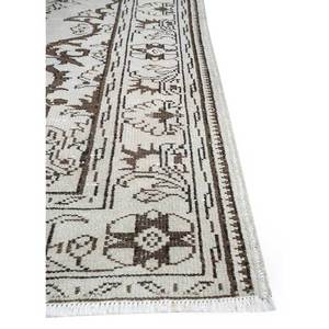 พรมขนสัตว์ถักมือสไตล์วินเทจ สีเบจและสีน้ำตาล ลายเหรียญรูปทรงสี่เหลี่ยมผืนผ้า ลวดลายนามธรรม สำหรับบ้านและทางเดิน ห้องนั่งเล่น-Pae-1606 - Product Image 4