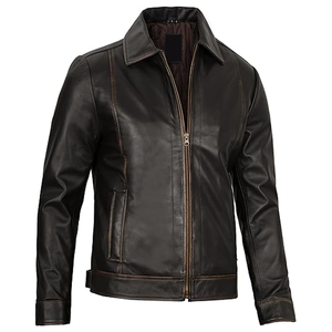 แจ็กเก็ตหนังแท้สำหรับนักขี่จักรยานแจ็กเก็ตหนังแฟชั่นหนังแท้สำหรับผู้ชายลำลองออกแบบได้ตามต้องการ - Product Image 5