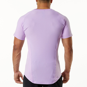 Mens Casual Slim Fit Lightweight Short Sleeve Basic Drifit T-shirts Quick Dry Custom Logo New Fashion Men's <b>Tshirt</b> - Product Image 6