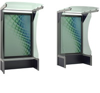 2022 Parya Assurance Custom-Shape Mini Bus Shelter Publicidad exterior de alta calidad Caja de luz LED Marco de aluminio Rectángulo de acero