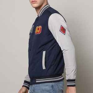 Chaqueta Bomber de Lona para Hombre, Color Liso, Tallas y Colores Personalizables, Diseño Elegante, Cuello Alto, Ropa Casual - Product Image 2