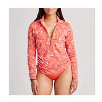 Rashguards pour femmes de qualité supérieure avec logo personnalisé, nouveau design, tissu 100% pré-rétréci, élasthanne/nylon, prix de gros bon marché