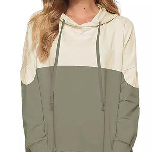 Sweat à capuche ample multicolore respirant 100% coton pour femmes, de haute qualité, léger, taille plus, 2023 - Product Image 2