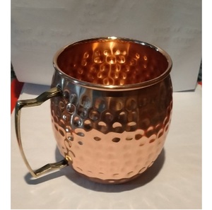 Tasse martelée en métal de conception classique placage de cuivre et tasse en cuivre antique faite à la main polie faite à la main en vrac - Product Image 1