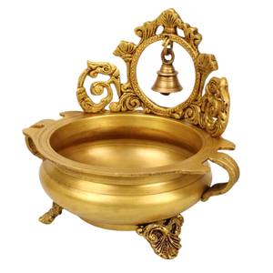 กระดิ่งทองเหลืองโบราณทำมือสำหรับตกแต่งบ้าน เทศกาล และของขวัญ ใช้ได้ทั้งภายในและภายนอกอาคาร - Product Image 3