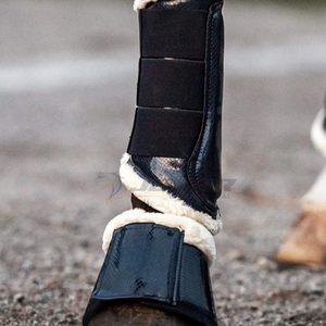 Bottes imperméables à cloche de cheval avec doublure extérieure en cuir PU en polyester teddy conçue pour une protection durable et confortable pendant la conduite - Product Image 3