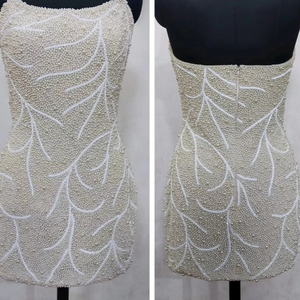 Taille personnalisée couleur robe de soirée 116 complet perlé travail manuel luxe tour de taille naturel pour les fêtes de mariage - Product Image 1