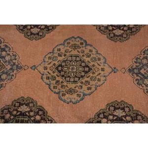 Tapis turc vintage en laine, écologique, avec envers en latex, tapis de couloir 2,9x12,7 pieds avec motif patchwork marron - Product Image 5