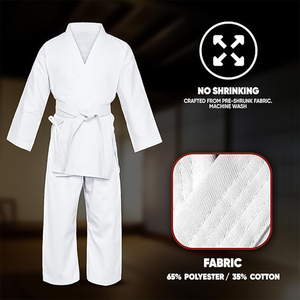 Traje de karate de ajuste personalizado con tela elástica transpirable Uniforme de karate de rendimiento ligero con cinturón de costura reforzado - Product Image 5