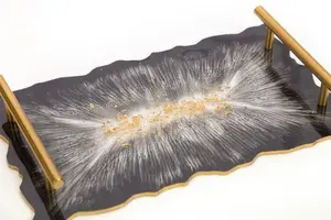 Bandeja de resina para Hotel, cocina, mesa, café, té, bandeja para servir para diseño de Río y bandeja para servir de resina hecha a mano - Product Image 4