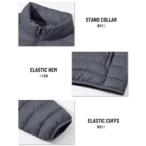 Veste d'hiver pour homme en duvet matelassé amovible coupe-vent personnalisée, veste en chenille brodée, veste gonflée à bulles pour homme - Product Image 5