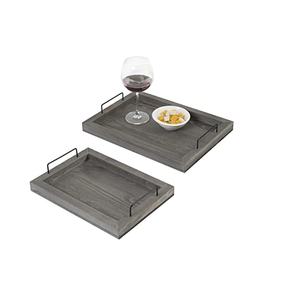 Bandeja de madera y metal Fruta Comida Fruta Lujo Acero inoxidable Cobre Bandeja de metal para el hogar con venta - Product Image 1