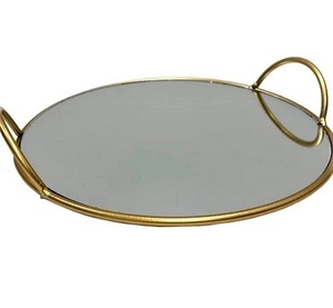 ชุดถาดเสิร์ฟผลไม้แบบอาหรับพร้อมที่จับชุดถาดเสิร์ฟพร้อมฝาปิดทำจากคริสตัลงูสีทองหรูหราสีทองหรูหรา - Product Image 2