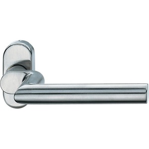 Stainless Steel 6204 Straight Square 9 mm Fire-Resistant Push-Button Furniture Handle with 06 1076 6204 FSB - Product Image 1