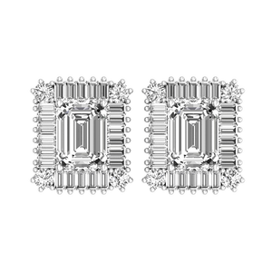 Pendientes Clásicos de Oro Blanco Amarillo de 9K con Diamantes Cultivados en Laboratorio, Corte Baguette, Claridad VS1, Certificados por IGI, 3.08 Quilates, Joyería para Mujer - Product Image 2