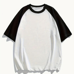Prix bon marché de gros T-shirt à manches pour hommes Logo personnalisé décontracté coton Sports Baseball Design O-Neck T-shirts - Product Image 4
