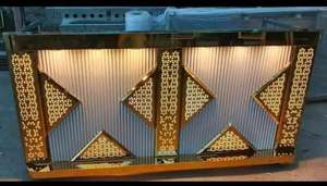 Mostrador de exhibición de Bodas de acero inoxidable de lujo en acabado dorado Catering y decoración de alta calidad - Product Image 5