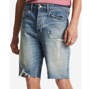 Wholesale Custom Logo denim shorts in Cotton <b>Stretch</b> <b>men's</b> shorts Factory Price <b>mens</b> denim Bulk - Product Image 5
