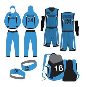 Ensemble de deux pièces pour femmes-Uniforme de basket-ball personnalisé-Impression numérique-Coton-Fibre de bambou antibactérien-Manches complètes-Club d'équipe - Product Image 5