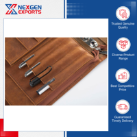 Porte-documents en cuir à 3 anneaux avec fermeture éclair, bloc-notes, protection RFID, taille personnalisable, couleur personnalisée, logo, haute qualité