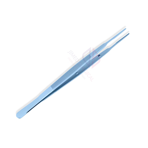 Pinzas DeBakey Micro Recubiertas de Titanio Azul de 175 mm, Pinzas Dentadas Rectas para Aplicación de Apósitos, Herramienta Quirúrgica de Acero Inoxidable con Certificación CE - Product Image 2