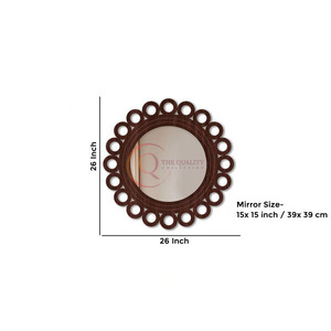 Miroir mural moderne élégant décoratif pour la maison, parfait pour la salle de bain, la chambre à coucher, le salon, type de suspension murale métallique - Product Image 6