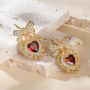 Jeulia Radiant Love Halo Heart Cut Rose Gold Plated Sterling <b>Silver</b> <b>Stud</b> Earrings - Product Image 6