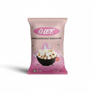 Makhana au sel rose de l'Himalaya 50g, croustilles salées cuites, faibles en gras, 100% végétarien, conditionnées sous azote, collation saine - Product Image 1