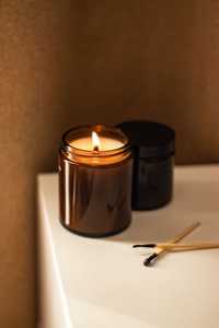 Round <b>Glass</b> Jar White Soy Wax Scented Candle In Eid Ramadan Home Decoration Wedding Gift Aromatherapy Smokeless Long Burn Pillar - Product Image 6