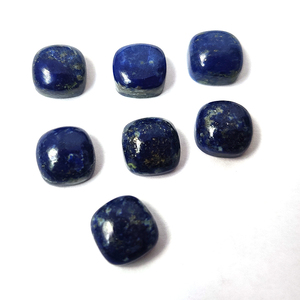 Lapis กระเป๋าพลอยสีฟ้า Cabochon Lapis ขนาด10X10มม.,เหมาะสำหรับประดับจี้แหวน - Product Image 2
