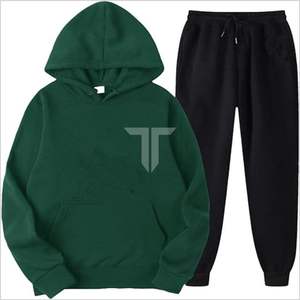 ชุดออกกำลังกายแขนยาวมีฮู้ดสำหรับผู้ชายชุดวิ่งออกกำลังกายพิมพ์ลายอบอุ่นเป็นมิตรต่อสิ่งแวดล้อม - Product Image 1