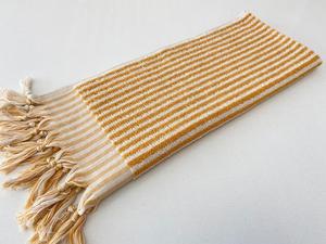 Serviette de bain et de toilette en coton 100% de qualité supérieure, tissée, rayée, séchage rapide, multi-usages, 50x100, 250gr, fabriquée en Turquie - Product Image 4