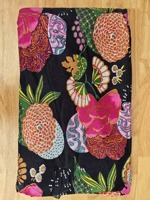 Sac chemise en tissu de coton écologique à séchage rapide, imprimé floral abstrait multicolore noir vibrant, motif botanique tropical original