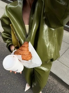 Chaquetas de Cuero Genuino con Cremallera OEM al por Mayor, Chaqueta de Cuero de Invierno Elegante, Cortavientos, Ropa de Calle, Chaquetas de Moda para Mujer - Product Image 3