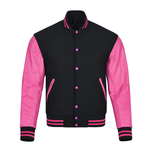 Veste Versity en cuir en gros broderie Patch lettre homme revers veste marque polyvalente Couple haut veste - Product Image 1