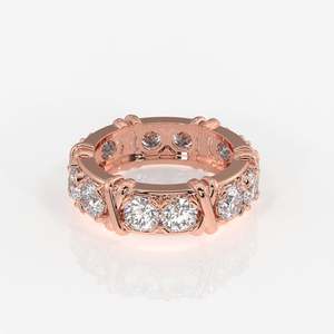 Cut Moissanite Diamond Eternity Band <b>Sterling</b> <b>Silver</b> <b>Ring</b> 1-1.60 Carat Prong <b>Set</b> Rhodium Plated Elegant Durable Wedding <b>Ring</b> - Product Image 6