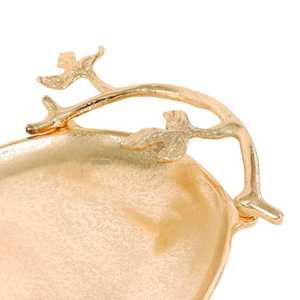 High Quality Gold Aluminum Metal Decorative Handle <b>Tray</b> Hotel Table <b>Perfume</b> Vanity <b>Tray</b> Home Decor Oval Serving <b>Trays</b> - Product Image 2