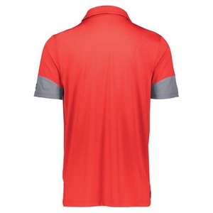 2025 polos t-shirts Chemise sur mesure avec impression de broderie de logo personnalisé Polo orange et gris à manches courtes 100% coton - Product Image 3
