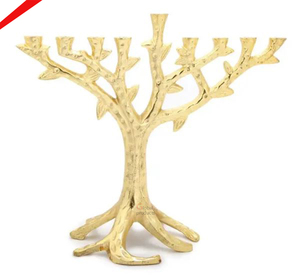 2025 Nuevo estilo Menorah Jewish 9 Branch Portavelas Acabado en plata - Product Image 4