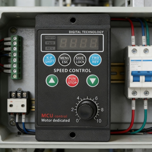 Intelligent AC220V Motor Speed Controller (6-250W) - CE/CQC Certified with Digital Display & Heat Dissipation