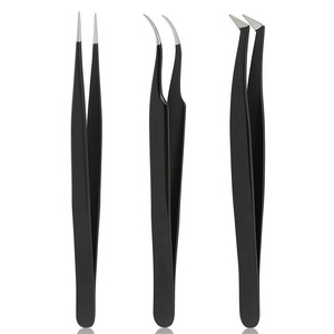 Supprimez les perchoirs Logo personnalisé marque privée en acier inoxydable Multiclor Extension de cils Volume pince à épiler pointe pointue pour dames - Product Image 3