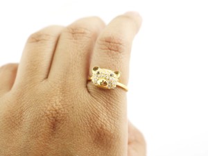 Bague ours en peluche en argent sterling 925: cadeau de bijoux de promesse fait à la main - Product Image 6